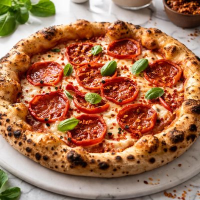 Neapolitan style spicy diablos pizza