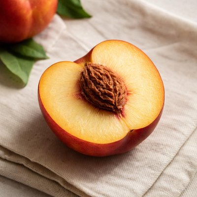 Nektarine mit Kern