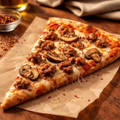 纽约风味香肠蘑菇比萨片