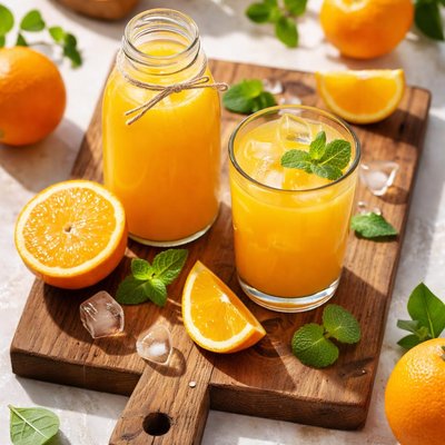 No added sugar fresh orange juice