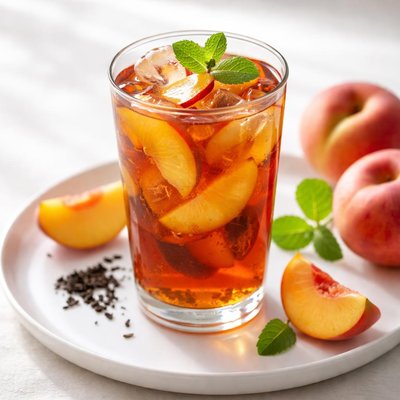 No sugar peach black tea