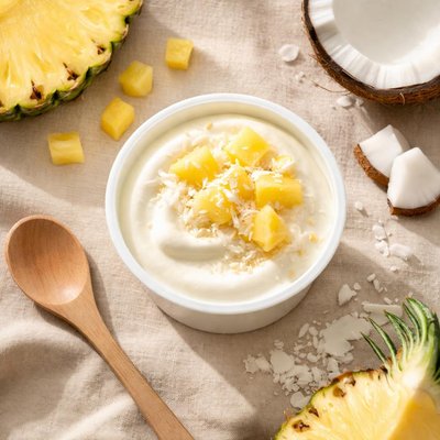 No sugar pineapple an coconut yoghurt