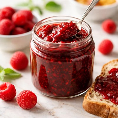 No sugar raspberry preserve