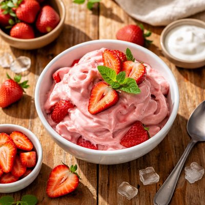 No sugar strawberry frozen yogurt