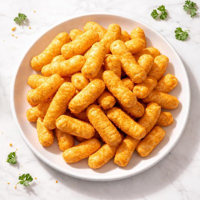 Non-dairy cheese puffs