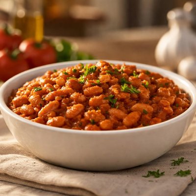 Non sweet tomato baked beans
