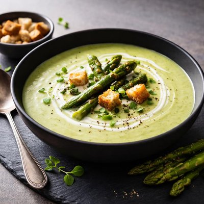 Nondairy cream of asparagus soup