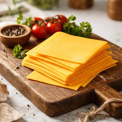 Nonfat cheddar cheese slice