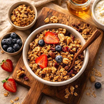 Nonfat granola