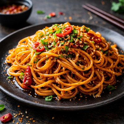 Noodles in spicy sauce