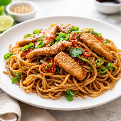 Noodles with chicken