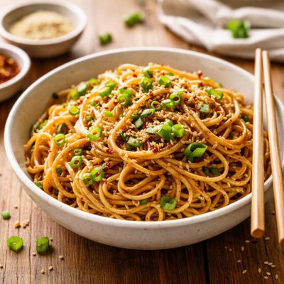 Noodles with sesame