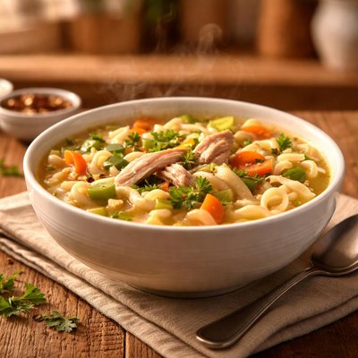 Noodlesoup with chicken