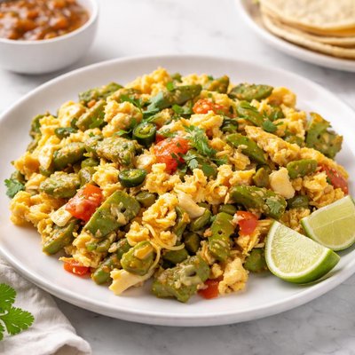 Nopales with egg