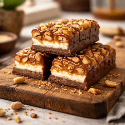 Nut caramel bar