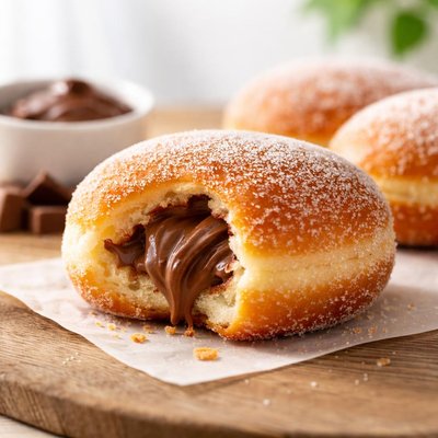 Nutella filled donut