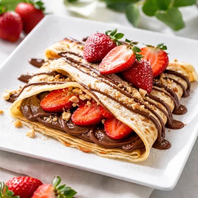 Nutella strawberry crepe