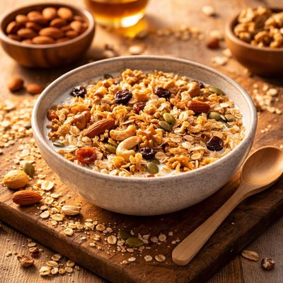 حبوب ومكسرات الإفطار