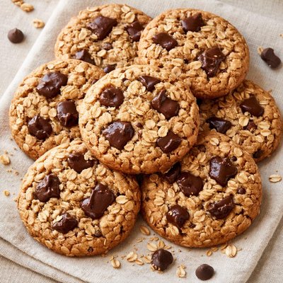 Oat and chocolate cookie