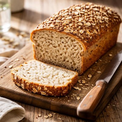 Oat and flax seeds bread