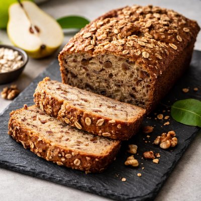 Oat flour pear bread