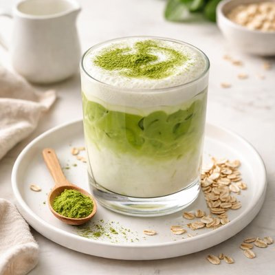 Oat matcha latte