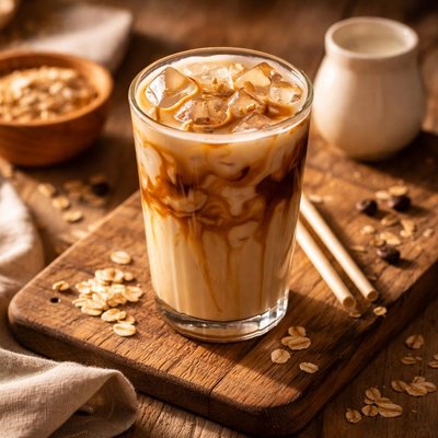 Oat milk iced latte