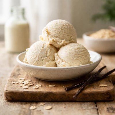 Oat milk vanilla ice cream
