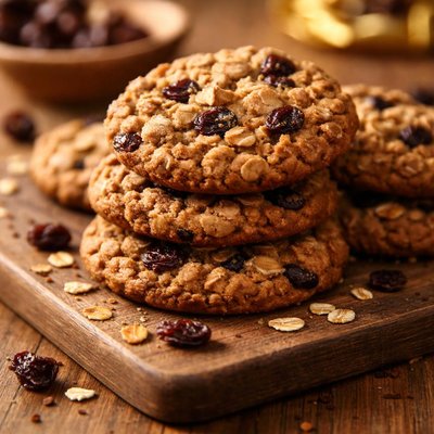 Oatmeal and raisin cookie