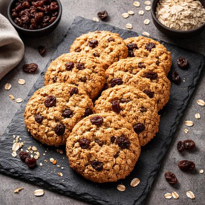 Oatmeal and raisin cookies