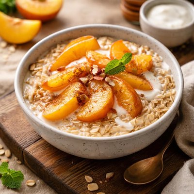 Oatmeal peaches and cream