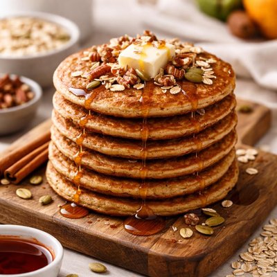 Oatmeal pumpkin pancake