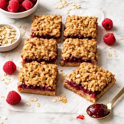 Oatmeal raspberry bar