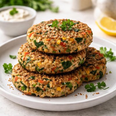 Oatmeal vegetable patty