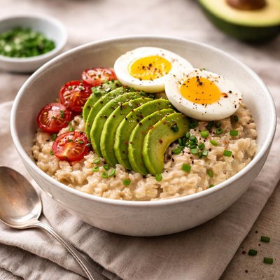Oatmeal with avocado