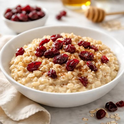 Oatmeal with dried cranberries