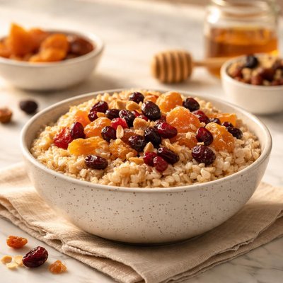 Oatmeal with dried fruits