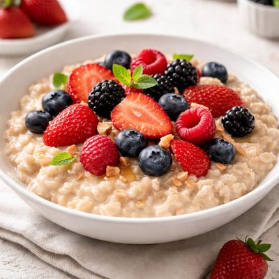 Oatmeal with mixed berries