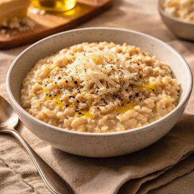Oatmeal with parmesan