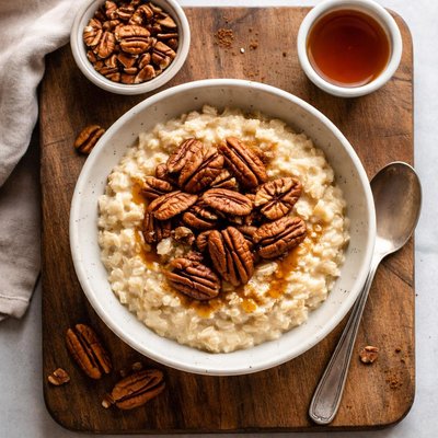 Oatmeal with pecans
