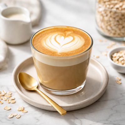 Hafermilch Cappuccino ohne Zucker