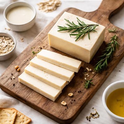 Queso vegano de avena