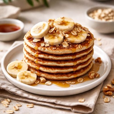 Oats and banana pancakes