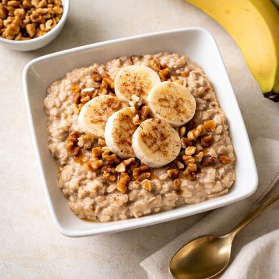 Oats overnight banana bread