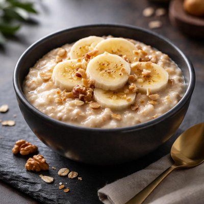 Oats with milk and banana