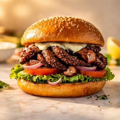 Octopus burger
