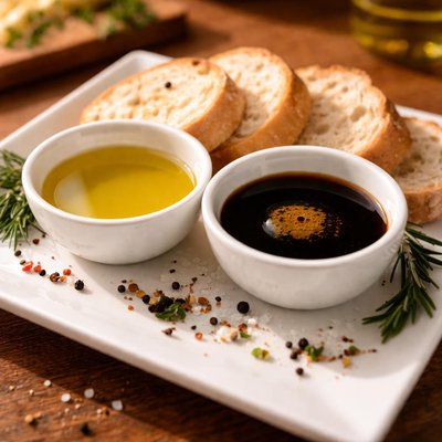 Oil and balsamic vinegar