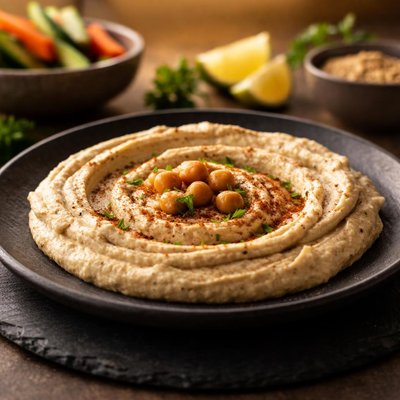 Oil free hummus