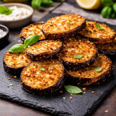 Oil fried eggplant