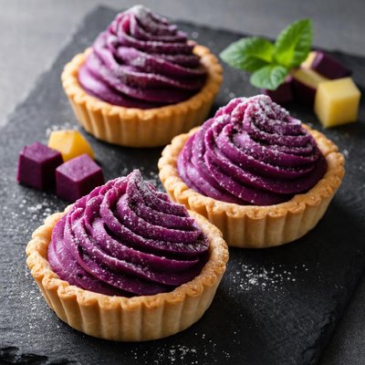 Okinawa sweet potato tart